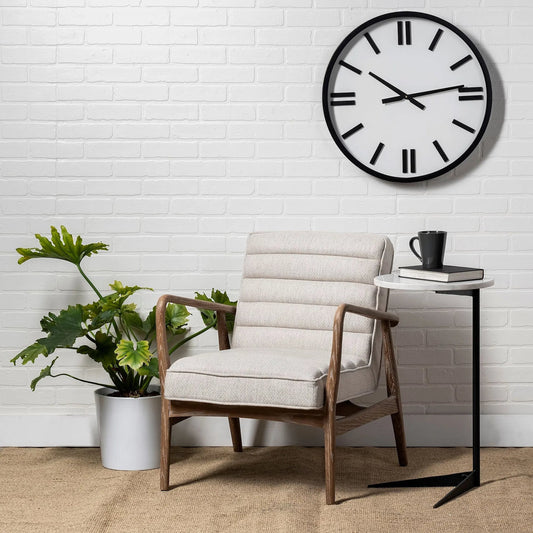 Ajax Upholstered Accent Chair by Mercana in natural. Made from unique in a modern style.
