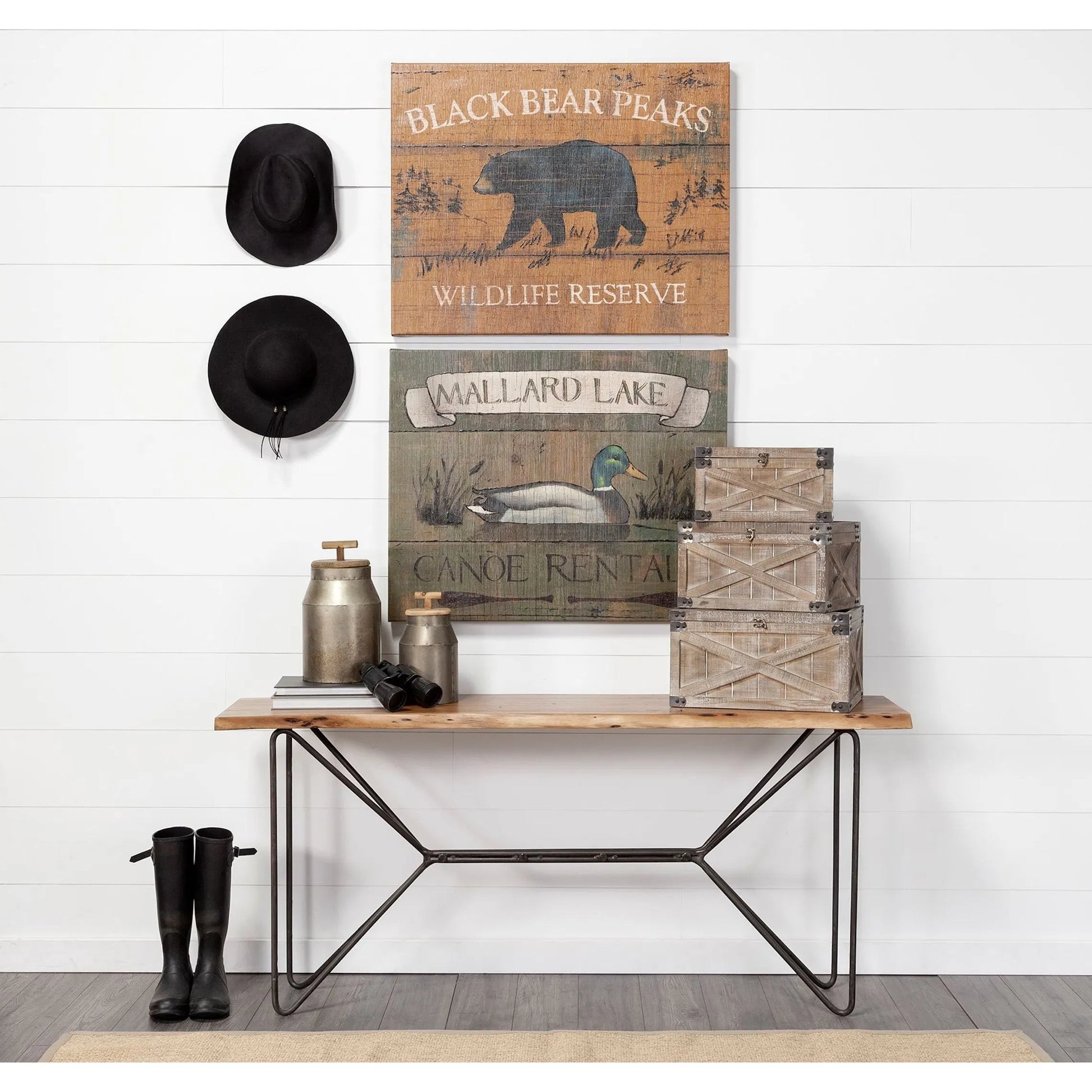 Port Moody Decorative Boxes Set of Three by Mercana in brown. Made from unique in a cottage & farmhouse style.