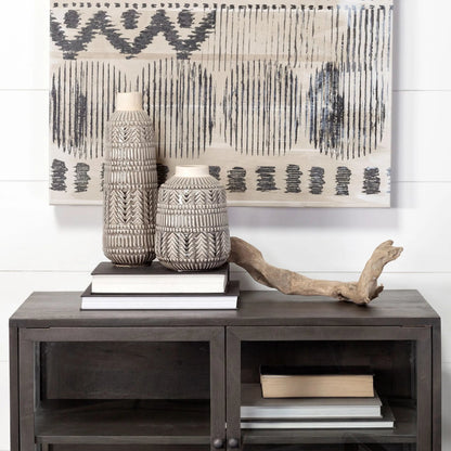 Riker I Dark Vase by Mercana in natural. Made from unique in a eclectic & global style.