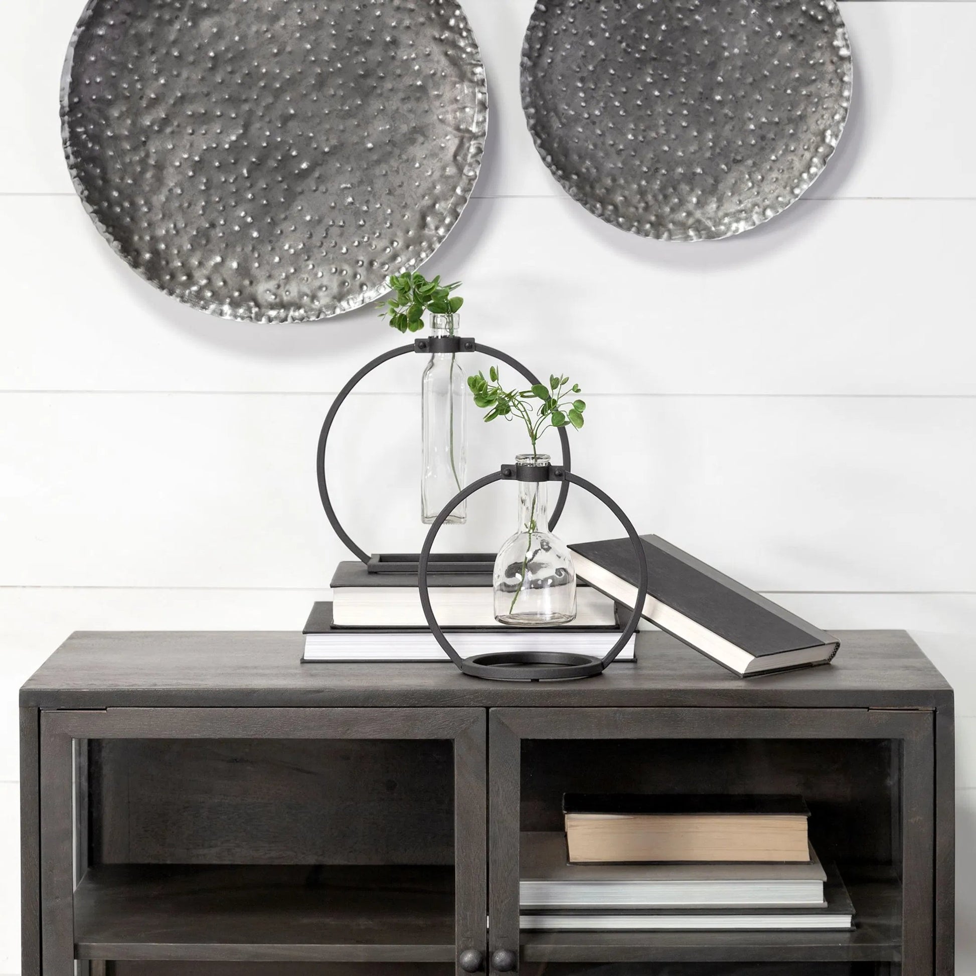 Monica I Glass Bottle Vase by Mercana in matte black. Made from unique in a modern style.