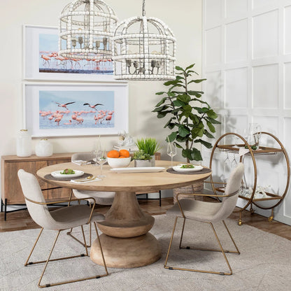 Carola Bar Cart by Mercana in gold. Made from unique in a modern style.