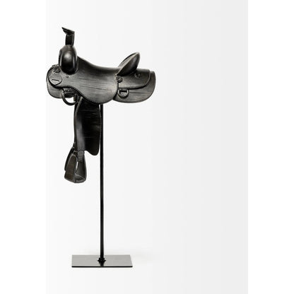 Colt I Equestrian-Inspiredhorse Saddle by Mercana in black. Made from unique in a rustic style.