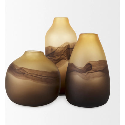 Pyla Shortglass Sand Dune Inspired Vase by Mercana in natural. Made from unique in a eclectic & global style.