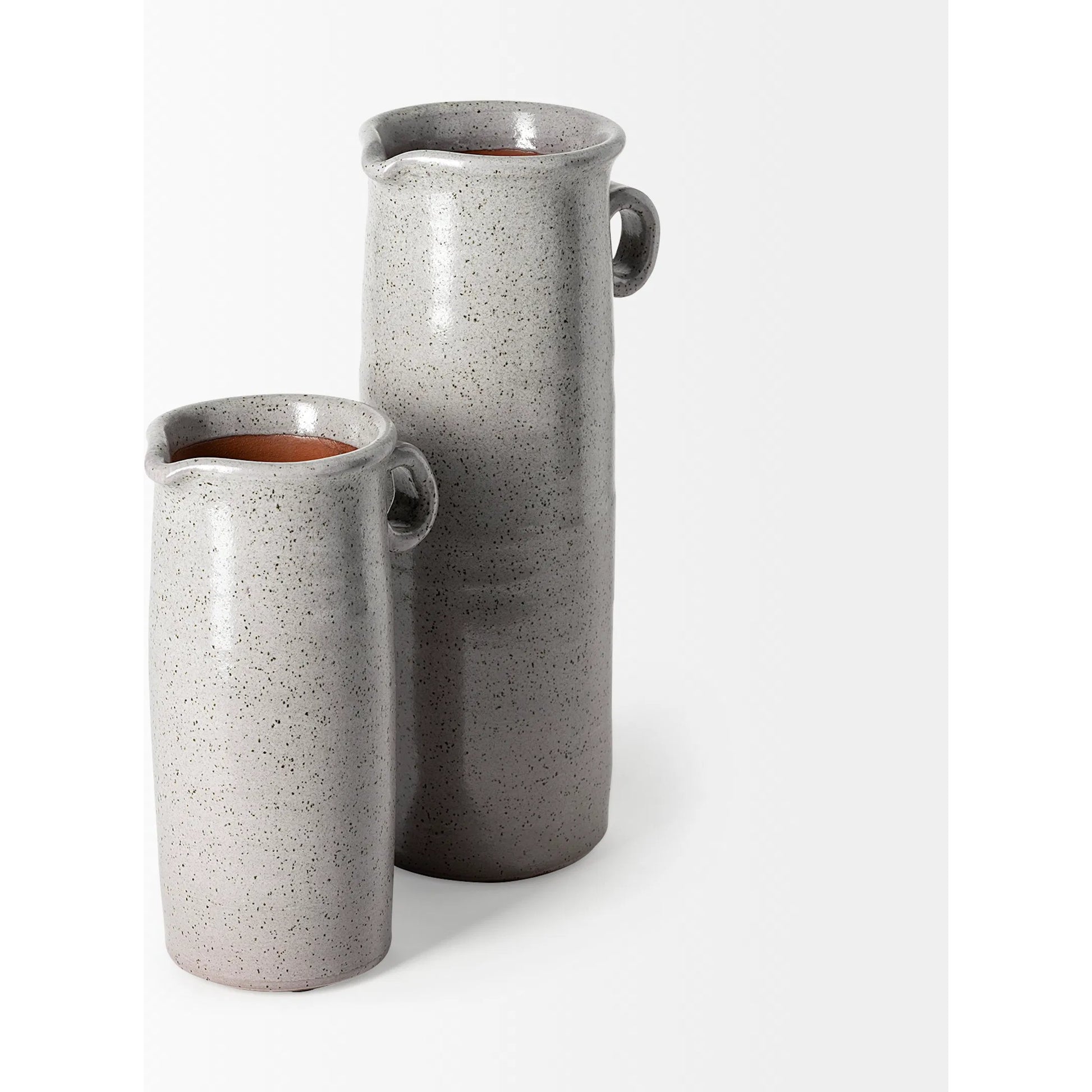 Frieda Freckled Jug by Mercana in grey. Made from unique in a cottage & farmhouse style.