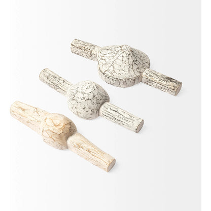 Oro White Tribal Inspired Measuring Cups Set of Three by Mercana in white. Made from unique in a eclectic & global style.