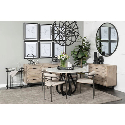 Giselle Accent Cabinet by Mercana in dark brown. Made from unique in a modern style.