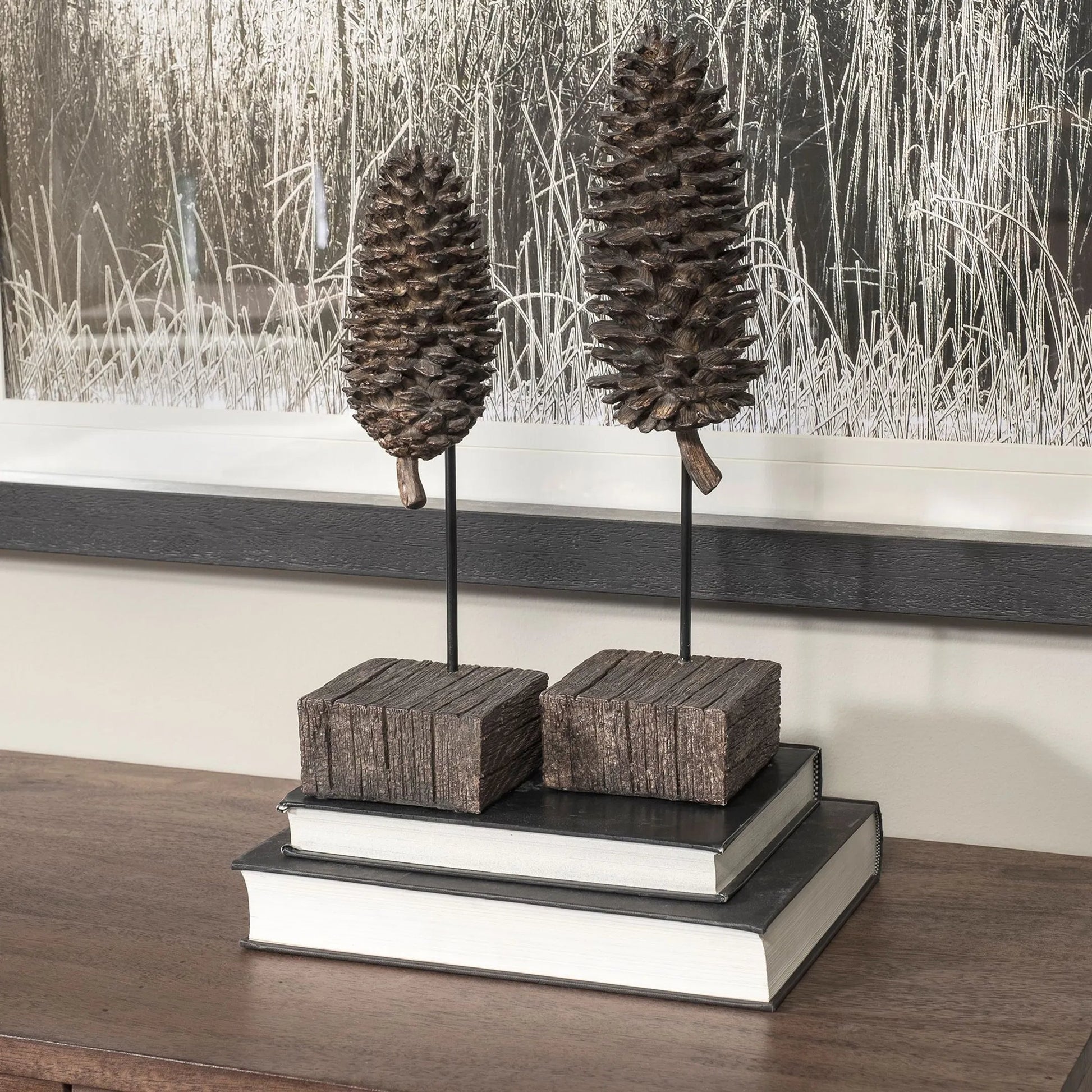Pinterra Resin Pinecone Replica by Mercana in natural. Made from unique in a rustic style.