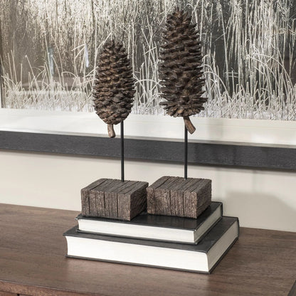 Pinterra Resin Pinecone Replica by Mercana in natural. Made from unique in a rustic style.