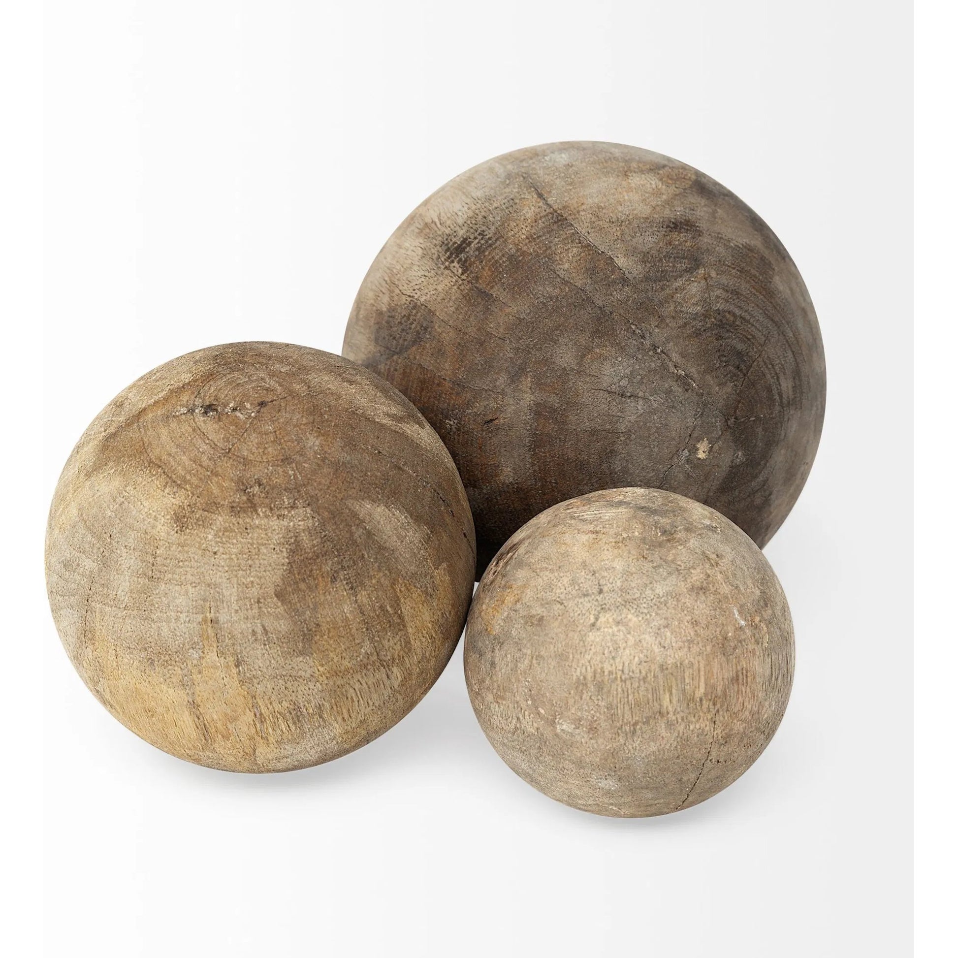 Carrick Decorative Spheres Set of Three by Mercana in natural. Made from unique in a eclectic & global style.