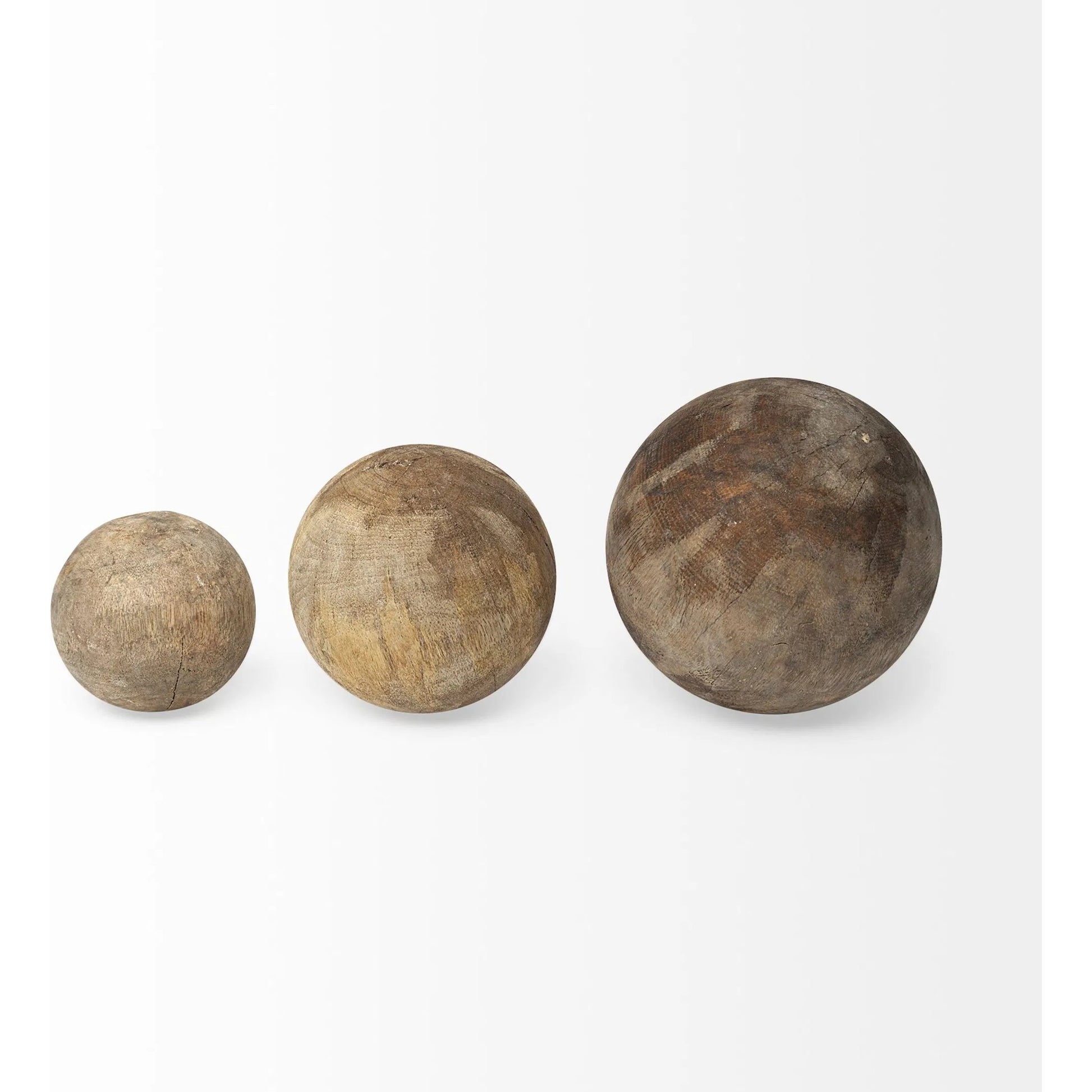 Carrick Decorative Spheres Set of Three by Mercana in natural. Made from unique in a eclectic & global style.