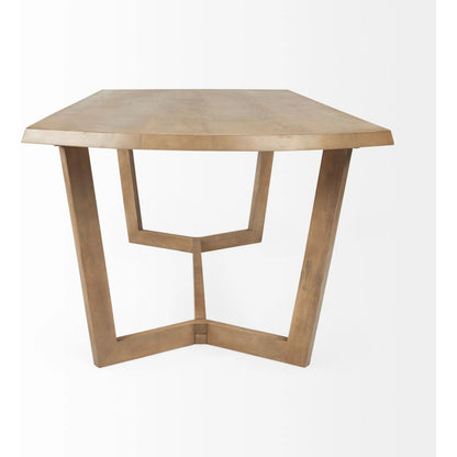 Denver Dining Table by Mercana in medium brown, mango wood. Made from unique in a modern style.