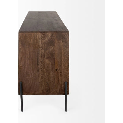 Glenn Sideboard by Mercana in dark brown. Made from unique in a modern style.