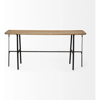 Helios Console Table by Mercana in mango wood, natural. Made from unique in a modern style.