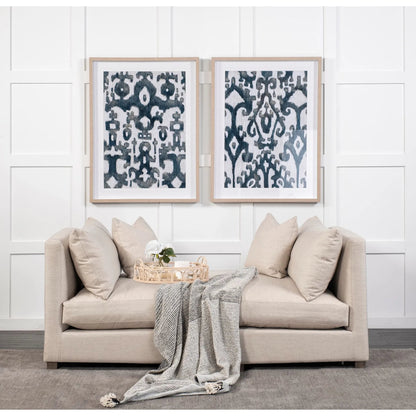 Leona Woven Mirrored Base Nesting Trays Set of Two by Mercana in natural. Made from unique in a transitional style.