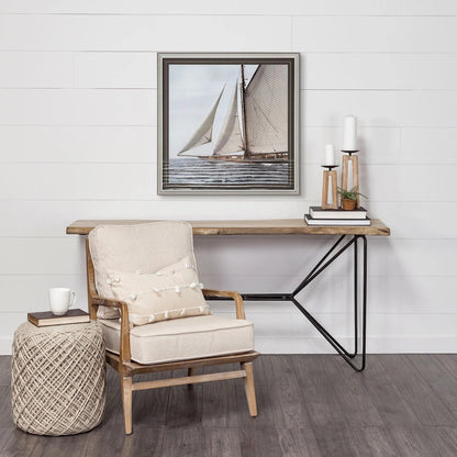 Astra Light Wood Pedestal Base Table Candle Holder by Mercana in natural. Made from unique in a coastal style.