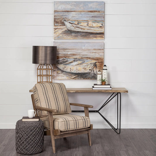 Abner Wooden Coastal Lighthouse by Mercana in natural. Made from unique in a coastal style.