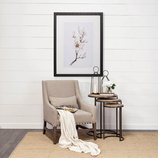 Glover Accent Table by Mercana in grey, brown mango wood. Made from unique in a modern style.