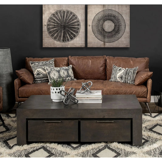 Beveridge Pillow by Mercana in black. Made from fabric in a unique style.