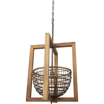 Kiley Pendant Light by Mercana in natural. Made from metal in a rustic style.