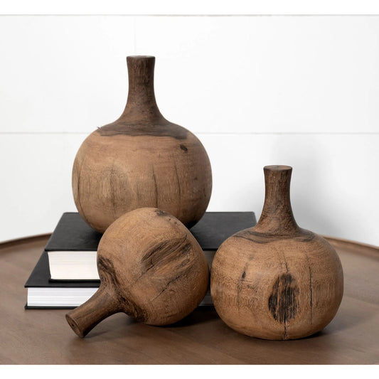 Afra Vase Shaped Decorative Object by Mercana in natural. Made from unique in a eclectic & global style.