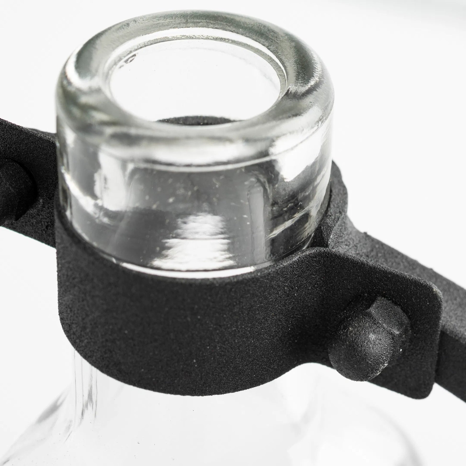 Monica I Glass Bottle Vase by Mercana in matte black. Made from unique in a modern style.