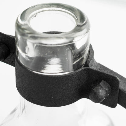 Monica I Glass Bottle Vase by Mercana in matte black. Made from unique in a modern style.