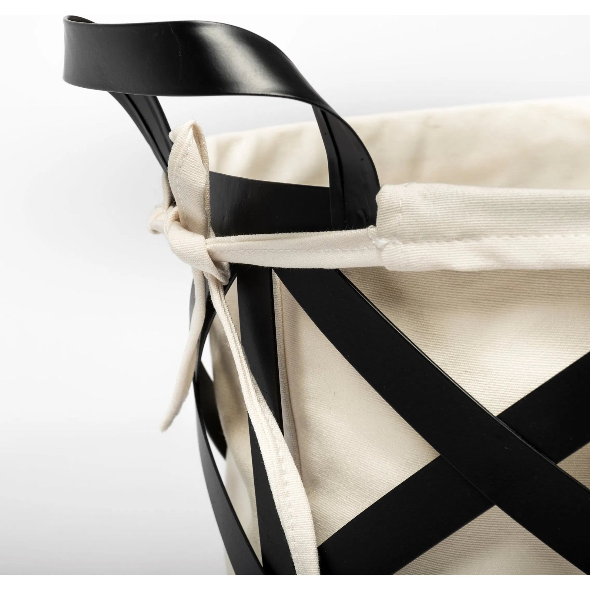 Liya Basket with Cream Fabric Liner by Mercana in natural. Made from unique in a modern style.