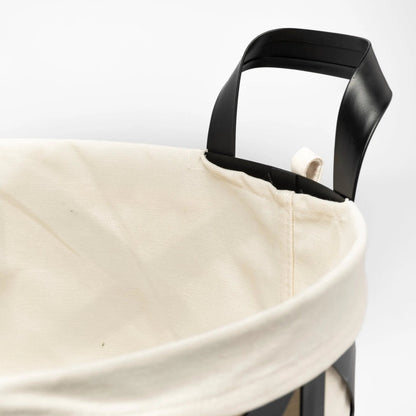 Liya Basket with Cream Fabric Liner by Mercana in natural. Made from unique in a modern style.