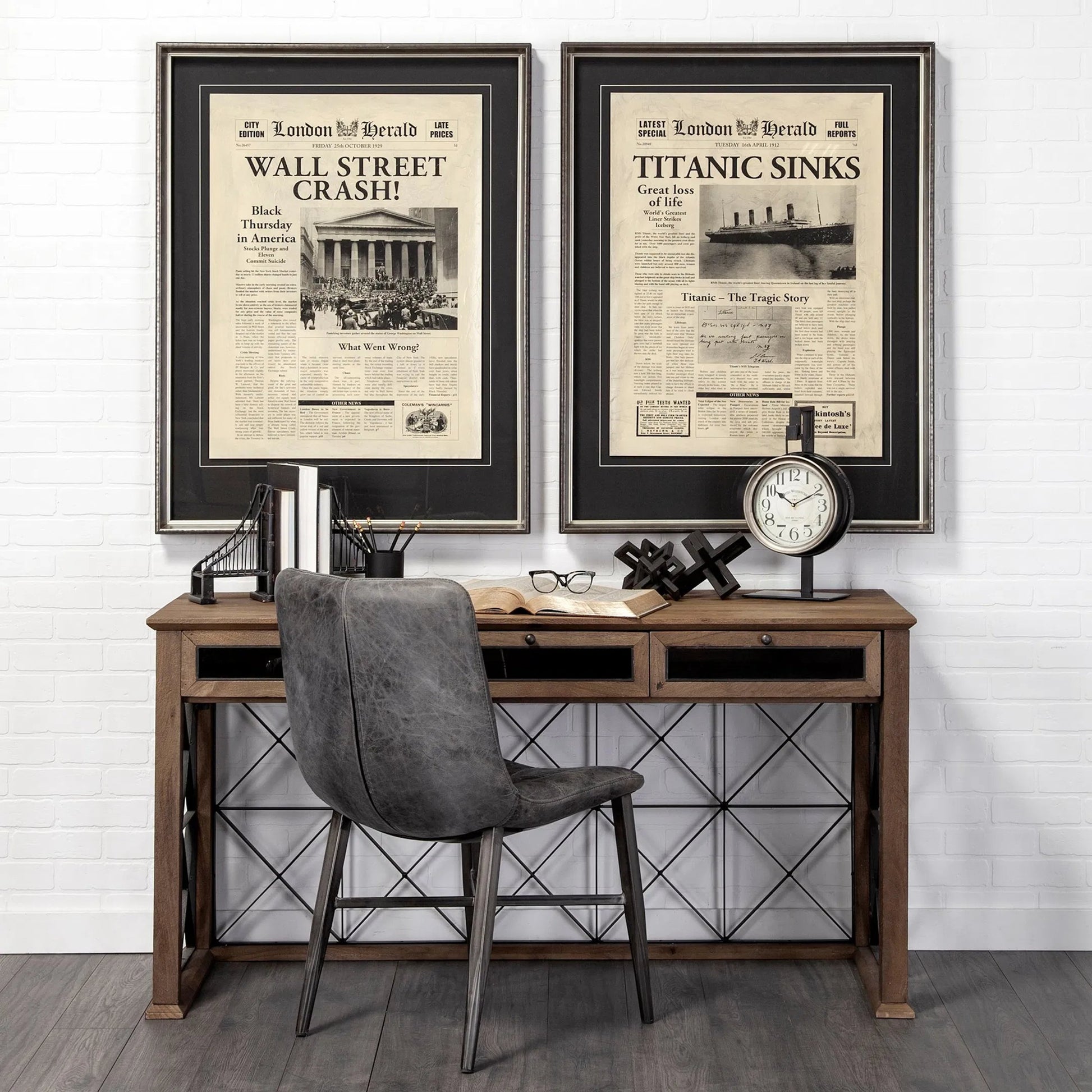Eldorado Office Desk by Mercana in brown. Made from mango wood in a cottage & farmhouse style.