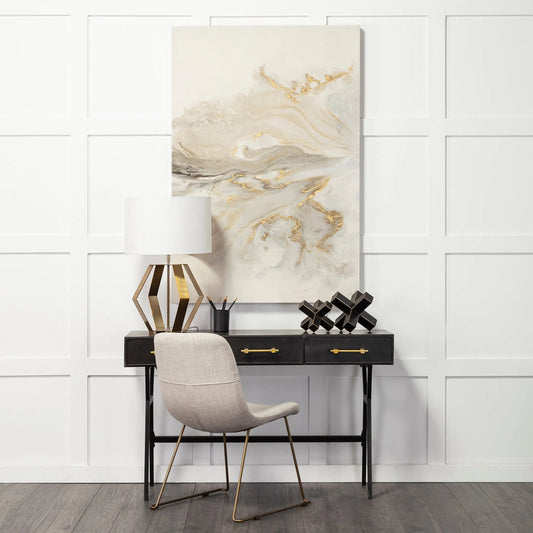 Edwards Table Lamp by Mercana in gold. Made from unique in a modern style.