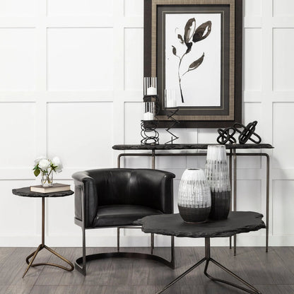 Tanami I Dark Vase by Mercana in dark brown. Made from ceramic in a eclectic & global style.