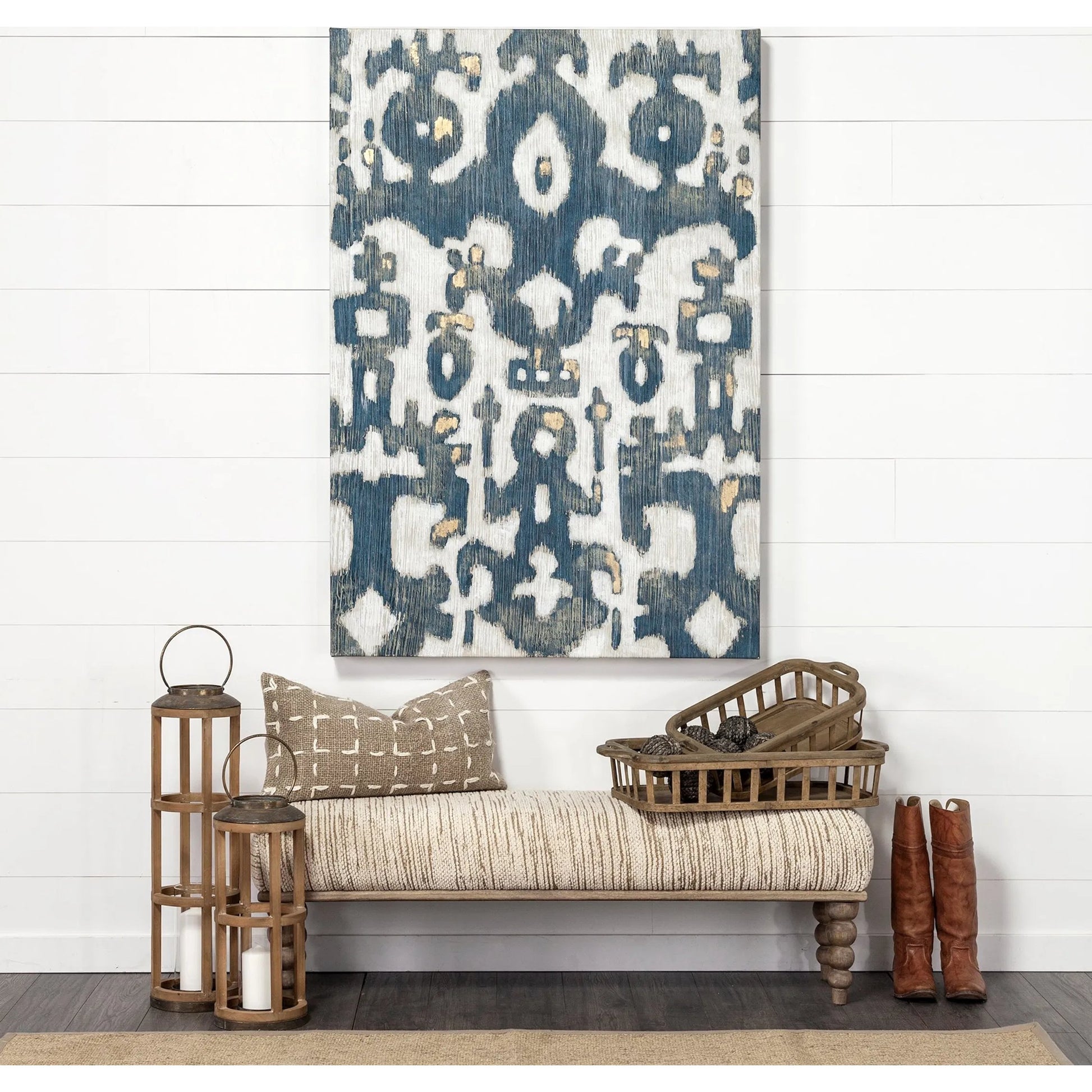 Louis Slated Nesting Trays Set of Two by Mercana in natural. Made from unique in a cottage & farmhouse style.