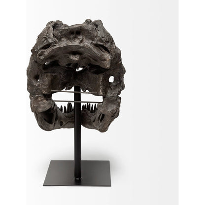 Lagrane Tyrannosaurus T Rex Dinosaur Skull Replica by Mercana in black. Made from unique in a modern style.