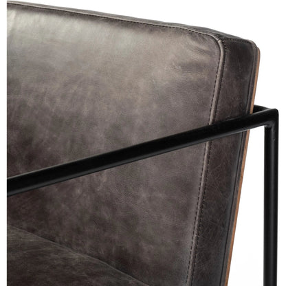 Stamford Leather Seat Bar Stool by Mercana. Made from unique in a modern style.