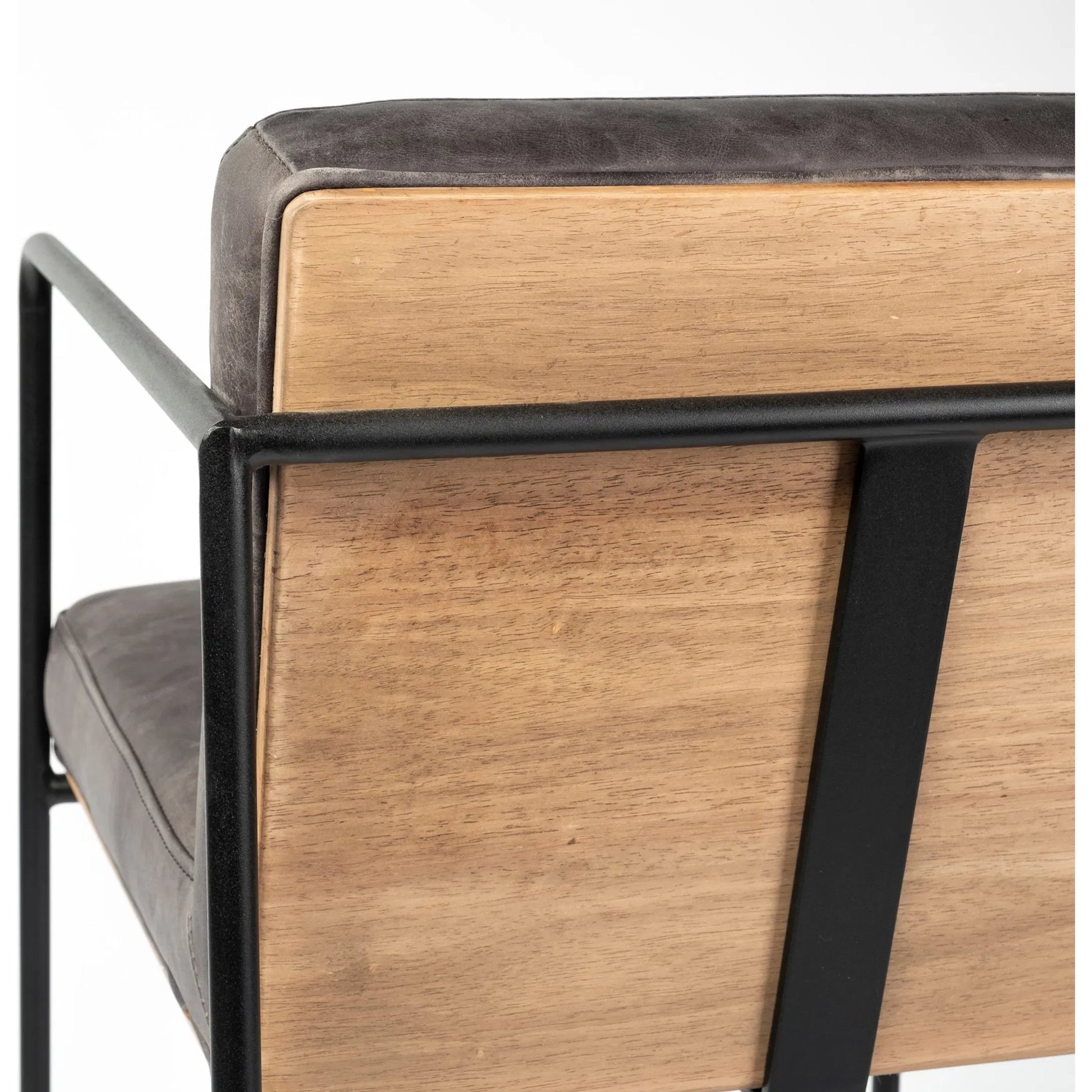 Stamford Leather Seat Bar Stool by Mercana. Made from unique in a modern style.