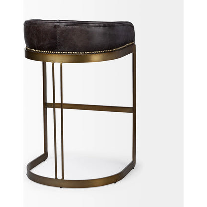 Hollyfield Leather Seat Bar/Counter Stool by Mercana. Made from unique in a modern style.