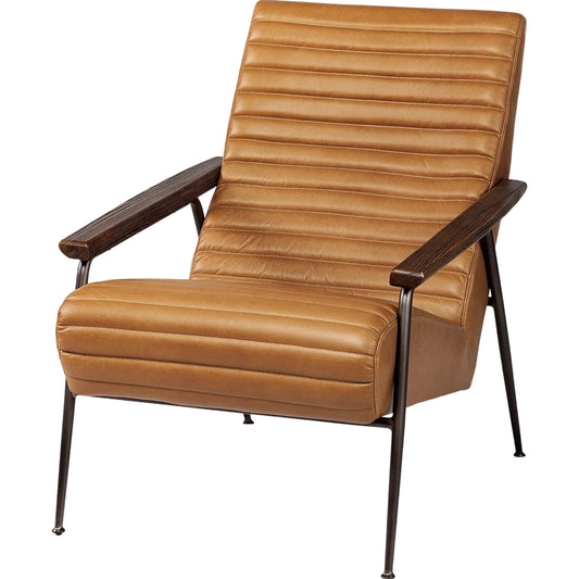 Grosjean Leather Accent Chair by Mercana. Made from metal in a unique style.