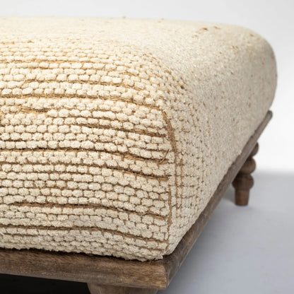 Alder Square Bench by Mercana in natural. Made from unique in a transitional style.