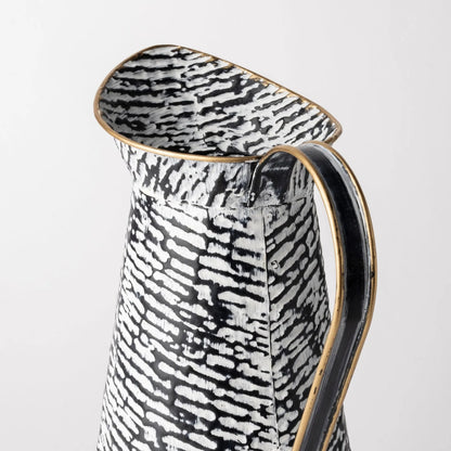 Colette Patterned Vase by Mercana in black. Made from unique in a eclectic & global style.
