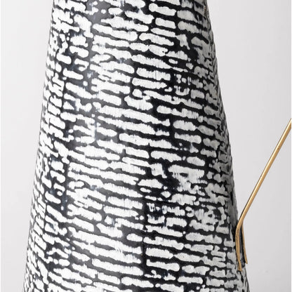 Colette Patterned Vase by Mercana in black. Made from unique in a eclectic & global style.
