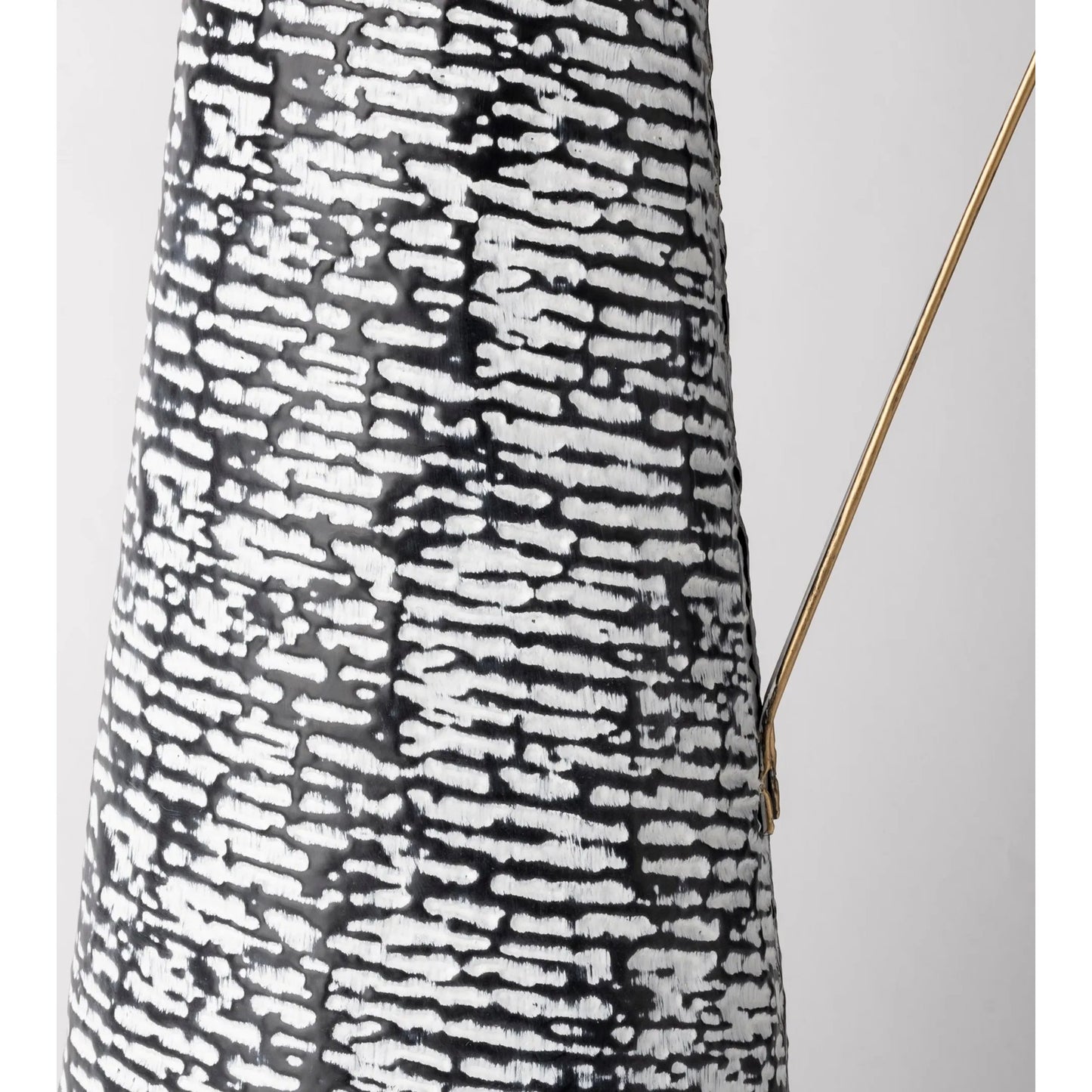 055 SR-814976 | Closeup | Colette Patterned Vase by Mercana in black. Made from unique in a eclectic & global style.