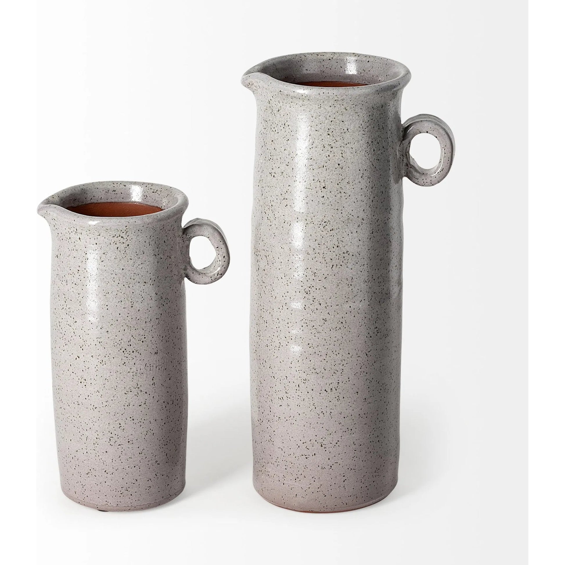 Frieda Freckled Jug by Mercana in grey. Made from unique in a cottage & farmhouse style.