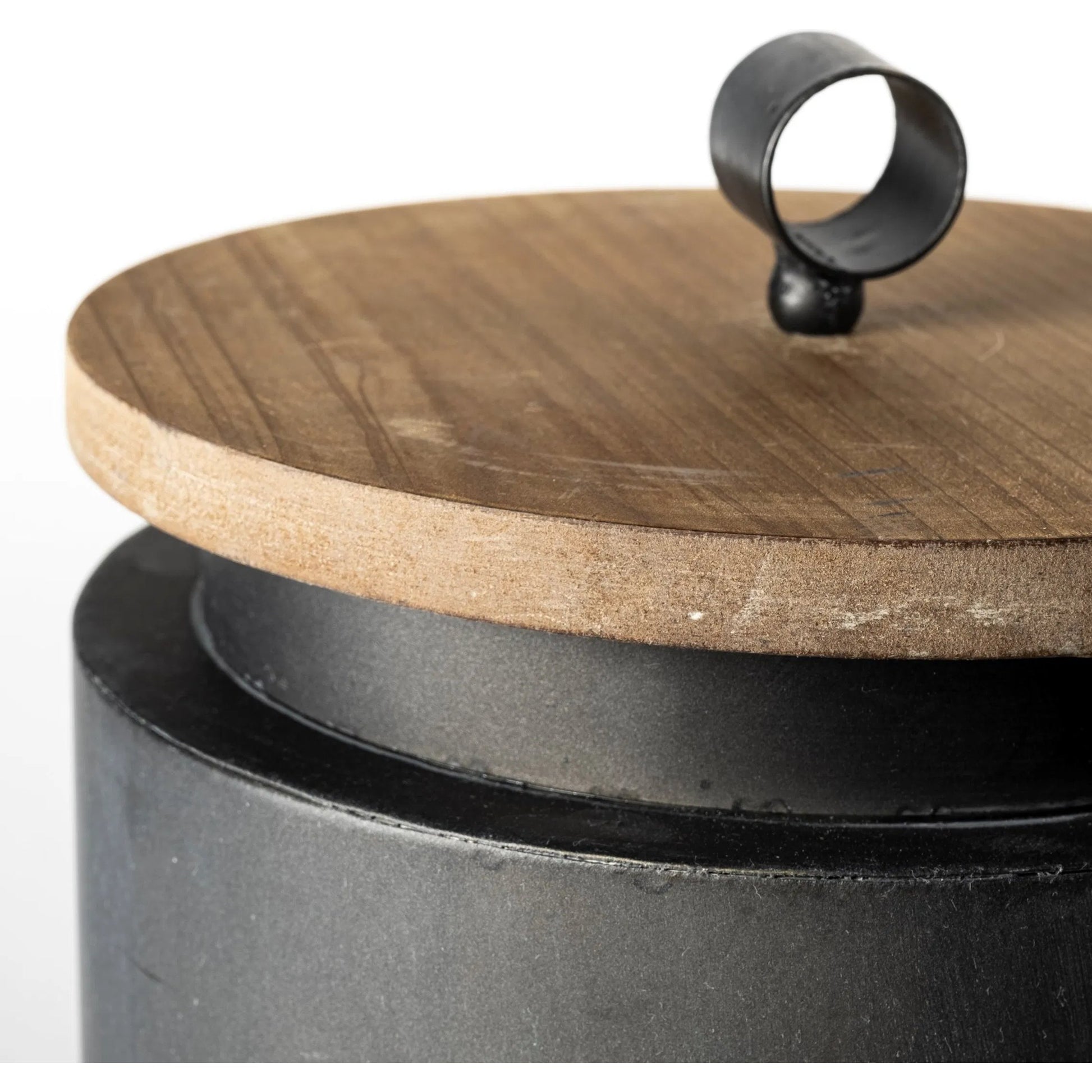 Cyril Gray W Jars Set of Two by Mercana in gunmetal grey. Made from unique in a eclectic & global style.