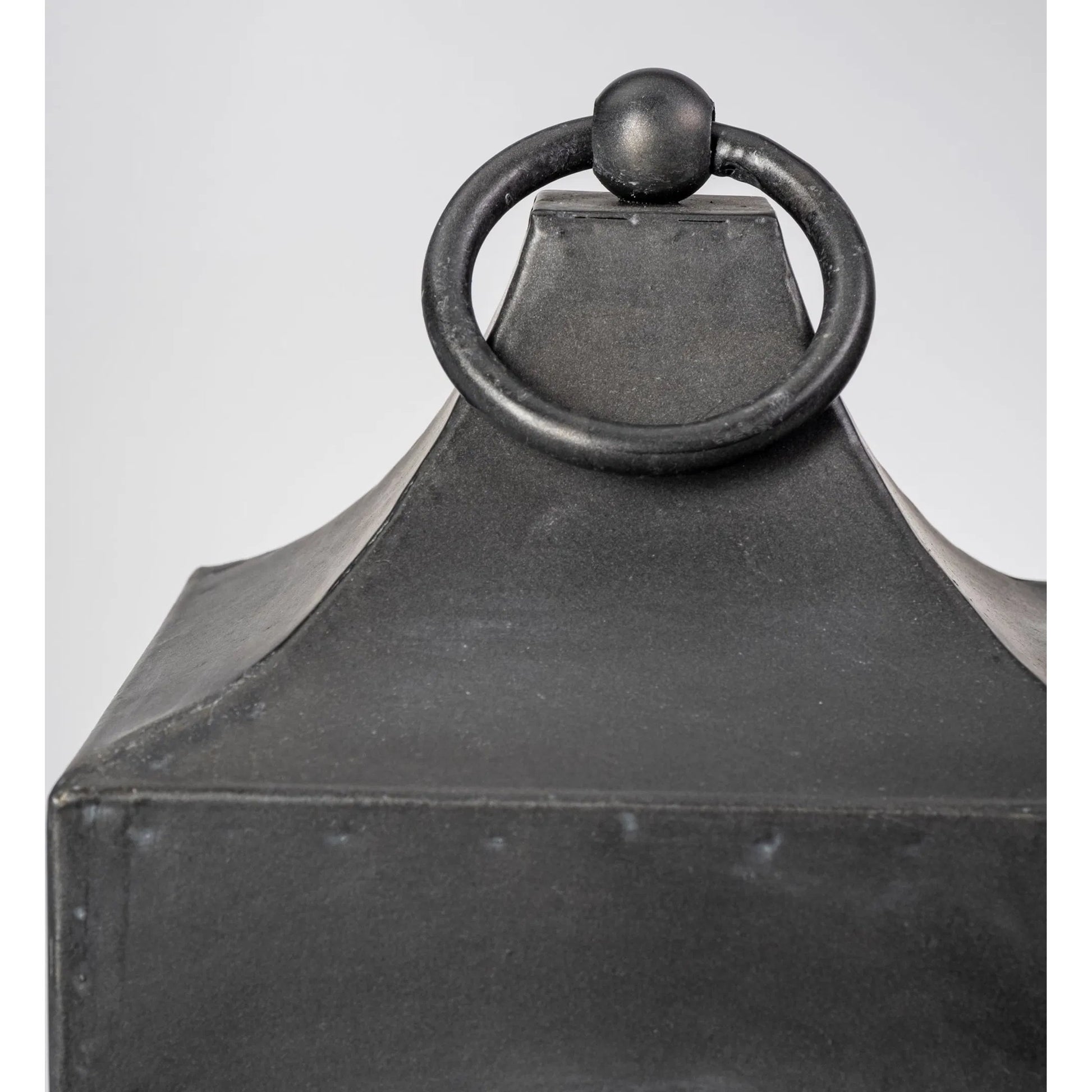 Ina Candle Holder Lantern by Mercana in charcoal. Made from unique in a modern style.