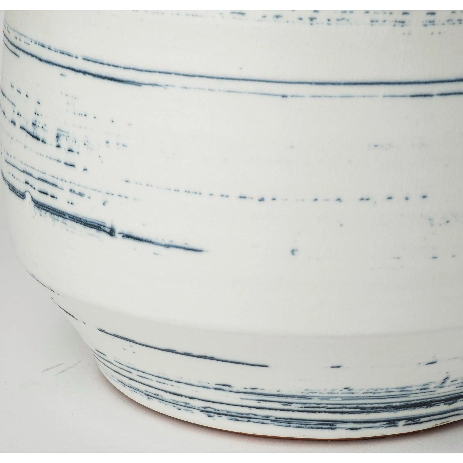 Sonnett Vase by Mercana in white, blue. Made from unique in a coastal style.