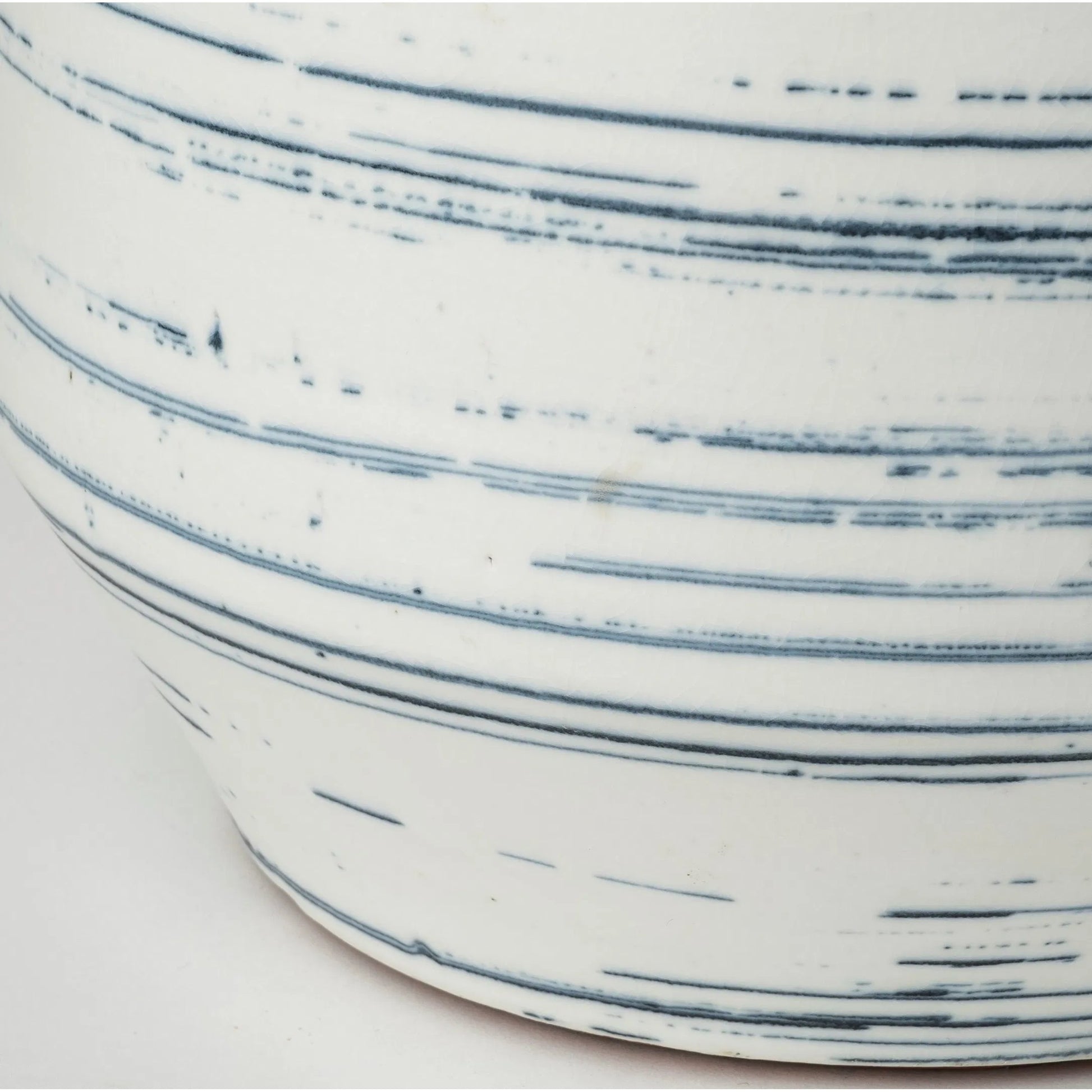 Sonnett Vase by Mercana in white, blue. Made from unique in a coastal style.