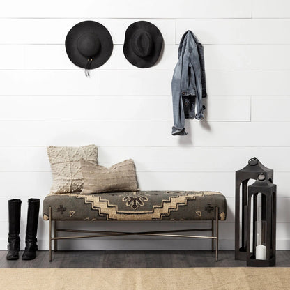 Ina Candle Holder Lantern by Mercana in charcoal. Made from unique in a modern style.