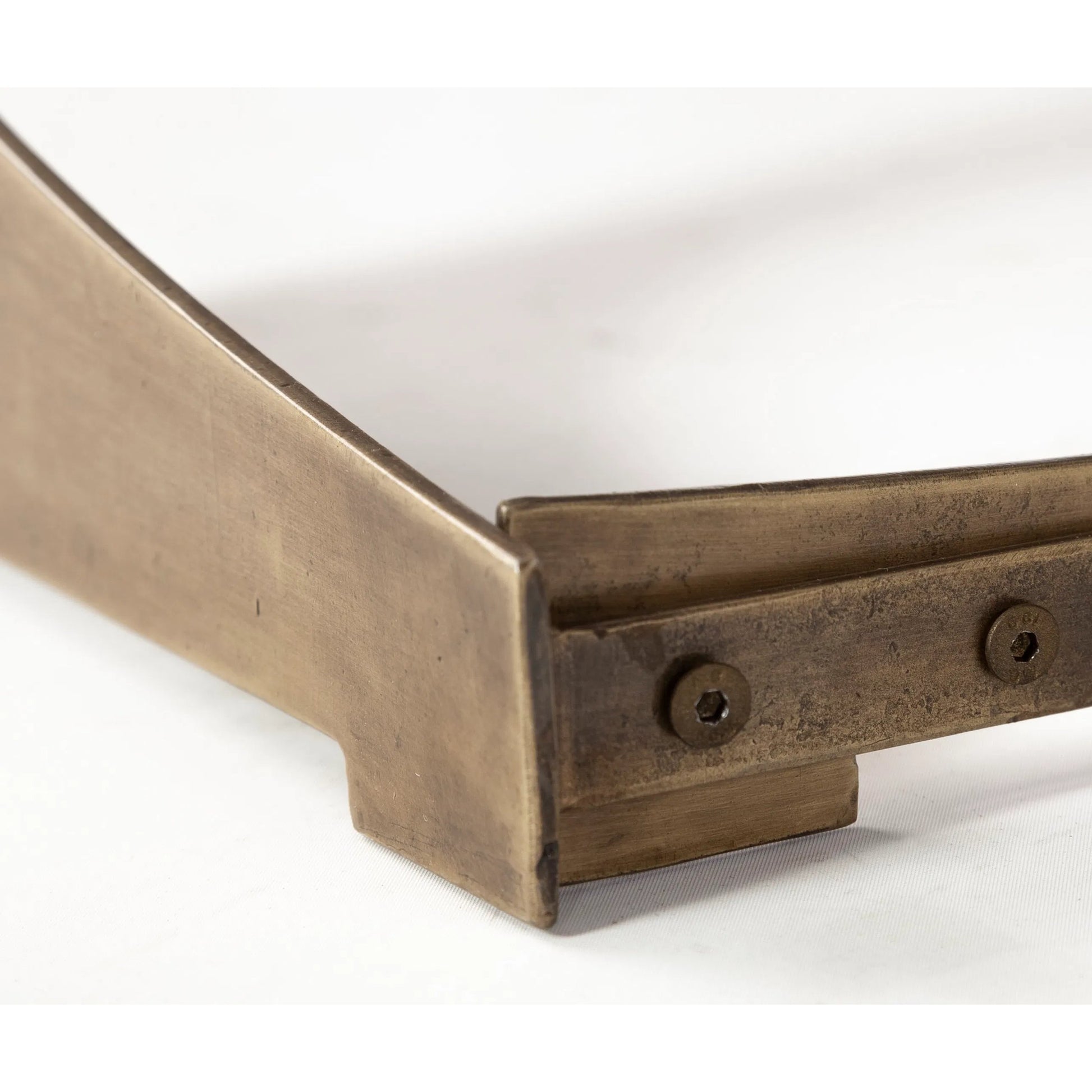 Reinhold Round Coffee Table by Mercana in white, antique gold. Made from marble, metal in a modern style.