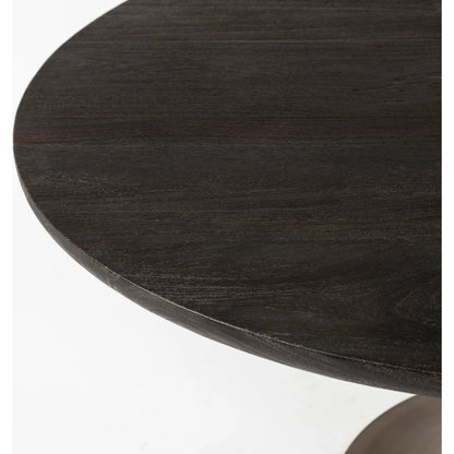 Mcleod Dining Table by Mercana in brown. Made from mango wood in a modern style.