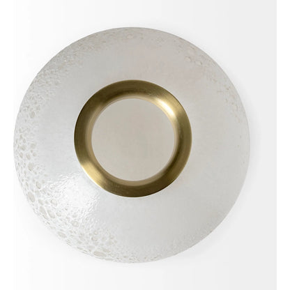 Pearl Gold Rim Glass Vase by Mercana in natural. Made from unique in a eclectic & global style.